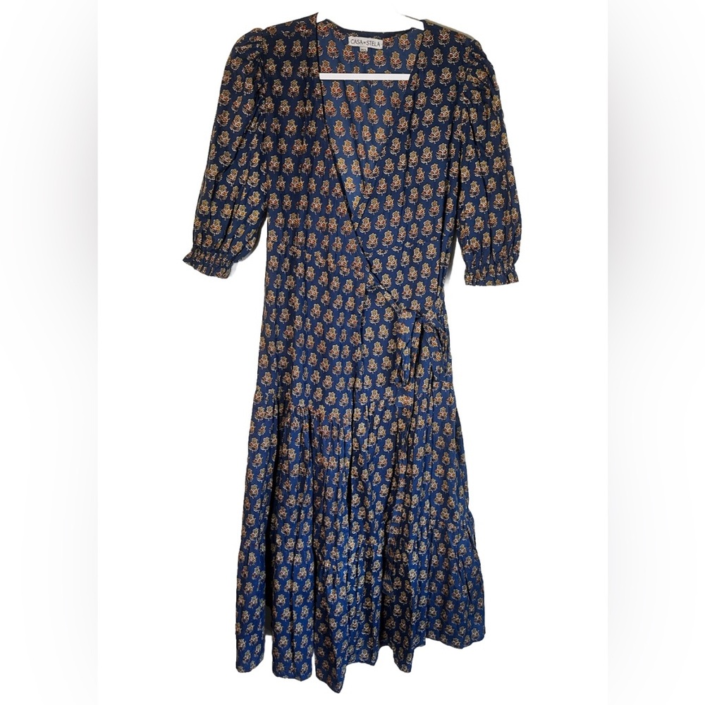 Stela 9 Casa de Stela The Sai Wrap Maxi Dress Size M/L